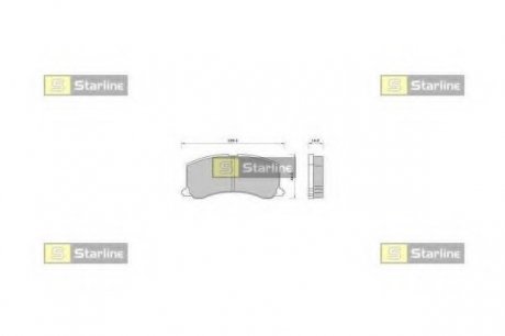 Колодки тормозные дисковые, к-кт. STARLINE BD S413 (фото 1)