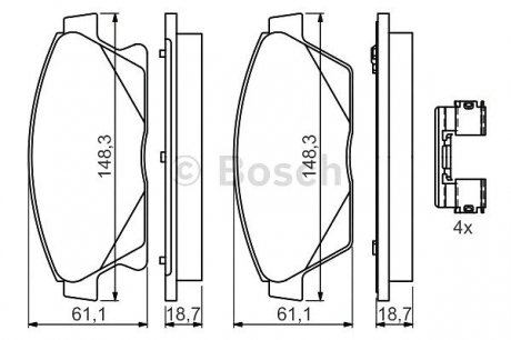 Гальмівні колодки, дискові Bosch 0 986 494 657 (фото 1)