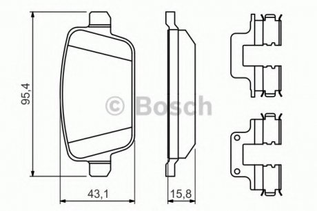 Гальмівні колодки, дискові Bosch 0 986 494 639 (фото 1)