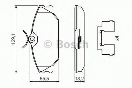 Гальмівні колодки, дискові Bosch 0 986 494 656 (фото 1)