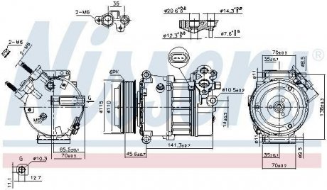 Компресор JAGUAR XJ (X351) (09-) 2.0 TURBO NISSENS 890617 (фото 1)