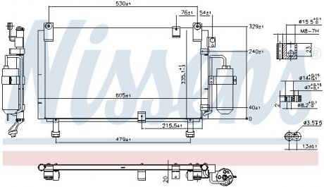 Конденсер ISUZU D-MAX (02-) 3.0 DiTD NISSENS 941153 (фото 1)