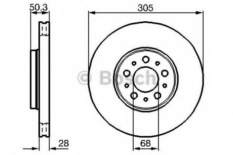 Гальмівний диск Bosch 0 986 479 C59 (фото 1)