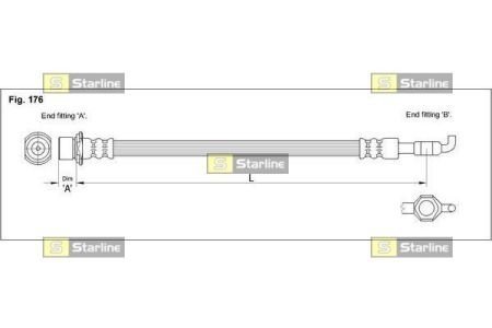 Тормозной шланг STARLINE HA EB.1207.1 (фото 1)