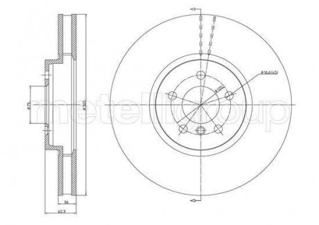 Диск тормозной Metelli 23-1030C (фото 1)