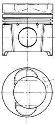 Поршень Kolbenschmidt 94 487 600 (фото 1)