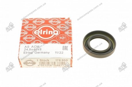 Уплотнительное кольцо, Уплотнительное кольцо вала, первичный вал ступенчатой КП Elring 178.950 (фото 1)