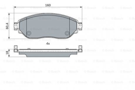 Комплект тормозных колодок, дисковый тормоз Bosch 0986494741 (фото 1)