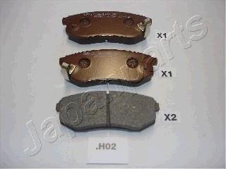 Комплект тормозных колодок, дисковый тормоз JAPANPARTS PP-H02AF (фото 1)