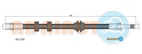 SEAT Шланг тормозной пер. Toledo -99, VOLVO S60/S80/V70 ADRIAUTO 45.1216 (фото 1)