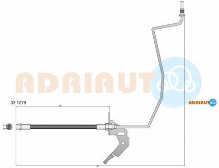 OPEL Шланг тормозной зад. лев. Astra H (барабан) ADRIAUTO 33.1279 (фото 1)