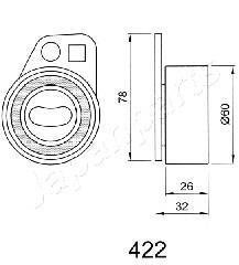 HONDA Ролик натяжителя ремня Accord 2.0TDI 96- JAPANPARTS BE-422 (фото 1)