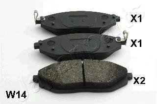 Комплект тормозных колодок, дисковый тормоз JAPANPARTS PA-W14AF (фото 1)