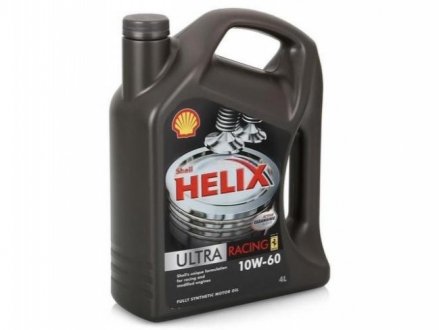 Моторное масло Helix Ultra Racing 10W-60 синтетичне 4 л SHELL 550040622 (фото 1)