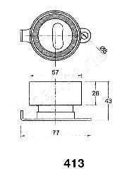 HONDA Натяжитель ремня Civic 1.5,1.6 94- JAPANPARTS BE-413 (фото 1)