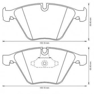 BMW Тормозные колодки передн.3 E90,X1 E84 05- Jurid 573181J (фото 1)