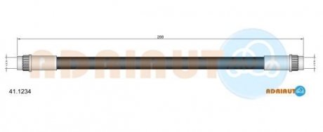 RENAULT Шланг тормозной задний 9,11,Clio ADRIAUTO 41.1234 (фото 1)