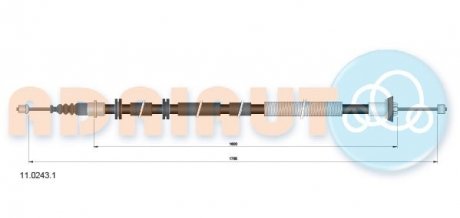 FIAT Трос ручного тормоза Bravo II ADRIAUTO 11.0243.1 (фото 1)