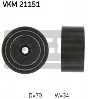 Паразитный, Ведущий ролик, зубчастий ремінь SKF VKM 21151 (фото 1)