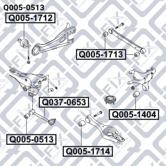 САЙЛЕНТБЛОК ЗАДН Тяги MAZDA 3 BK 2003-2008 Q-FIX Q0050513 (фото 1)