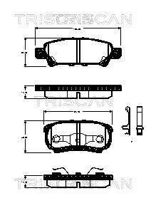 Колодки дискового тормоза Triscan 8110 42024 (фото 1)