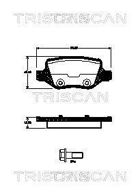 Колодки гальмівні для дискових гальм Triscan 8110 23045 (фото 1)