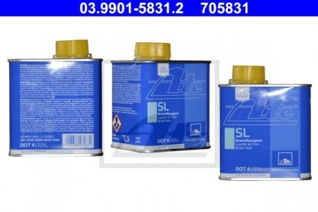 Тормозна рідина SL DOT 4 0,5 L ATE 03.9901-5831.2 (фото 1)