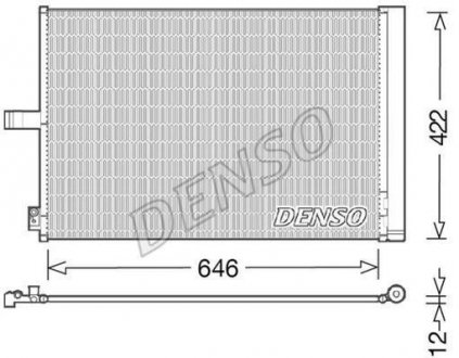 Радиатор кондиціонера Mercedes benz Denso DCN17027 (фото 1)