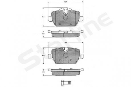 Гальмівні колодки дискові STARLINE BD S835P (фото 1)