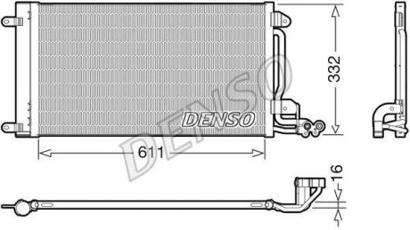 Радиатор кондиціонера Volkswagen Denso DCN02034 (фото 1)
