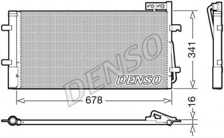 Радіатор кондиціонера Volkswagen Denso DCN02035 (фото 1)