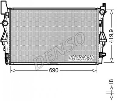 Радиатор основний Mercedes benz Denso DRM17114 (фото 1)