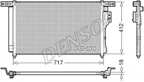 Радіатор кондиціонера Hyundai Denso DCN41008 (фото 1)