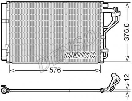Радіатор кондиціонера Hyundai Denso DCN41010 (фото 1)