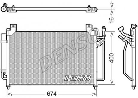 Радіатор кондиціонера Mazda Denso DCN44013 (фото 1)