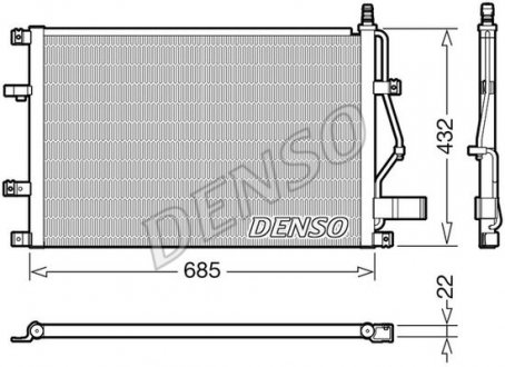 Радиатор кондиціонера Volvo Denso DCN33013 (фото 1)