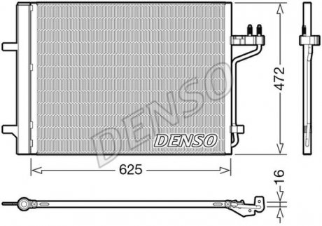 Радиатор кондиціонера Ford Denso DCN10047 (фото 1)