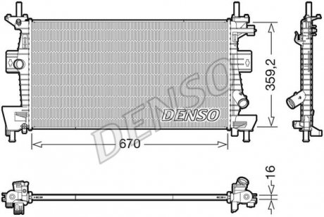 Радиатор основний Ford Denso DRM10114 (фото 1)
