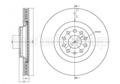 Диск тормозной Metelli 23-1243C (фото 1)