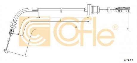 Трос педали акселератора COFLE 463.12 (фото 1)