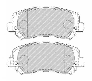 Комплект гальмівних колодок з 4 шт. дисків Ferodo FDB4999 (фото 1)