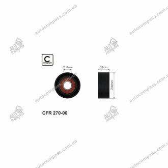 Ролик (без натяжителя), украина, CAFFARO CFR 270-00