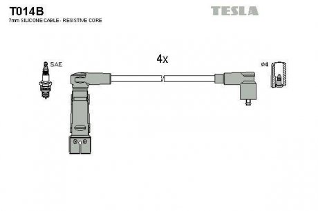 Провода высоковольтные Tesla T014B (фото 1)