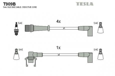 Провода в, в Tesla T909B (фото 1)