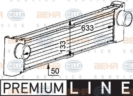 Радіатор интеркулера vito, viano w639 (premium line! oe) BEHR-HELLA 8ML376723-521 (фото 1)