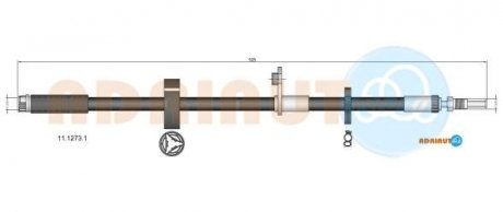 Citroen шланг торм. пер. jumpy 07- ADRIAUTO 11.1273.1 (фото 1)