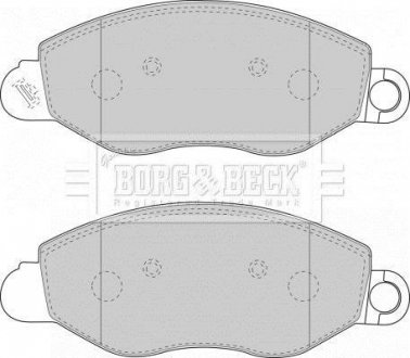 Комплект тормозных колодок, дисковый тормоз BORG & BECK BBP1714 (фото 1)