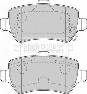Комплект тормозных колодок, дисковый тормоз BORG & BECK BBP1777 (фото 1)