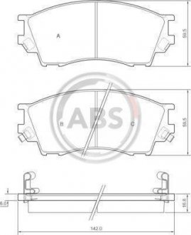 Гальмівні колодки дискові (1 к-т) A.B.S 36929 (фото 1)