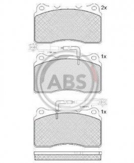 Гальмівні колодки дискові (1 к-т) A.B.S 37465 (фото 1)